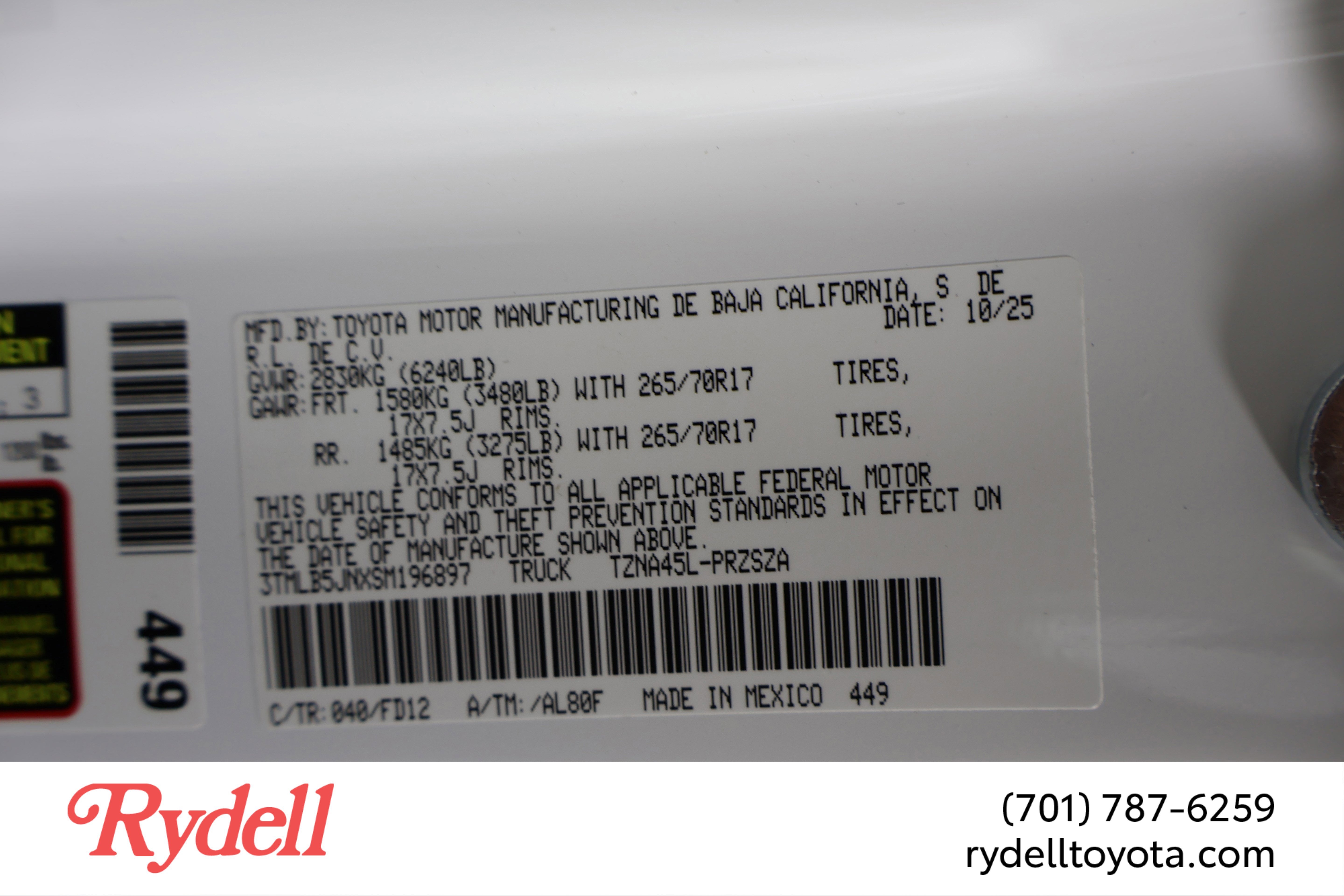 2025 Toyota Tacoma TRD Off-Road