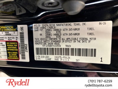 2026 Toyota Tundra i-FORCE MAX Tundra Limited