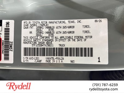 2026 Toyota Tundra i-FORCE MAX Tundra Limited