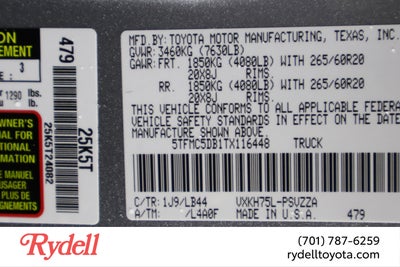 2026 Toyota Tundra i-FORCE MAX Tundra 1794 Edition