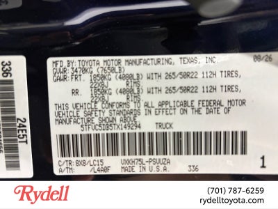 2026 Toyota Tundra i-FORCE MAX Tundra Capstone
