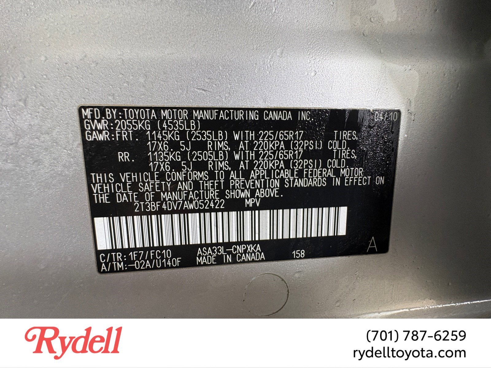 2010 Toyota RAV4 base