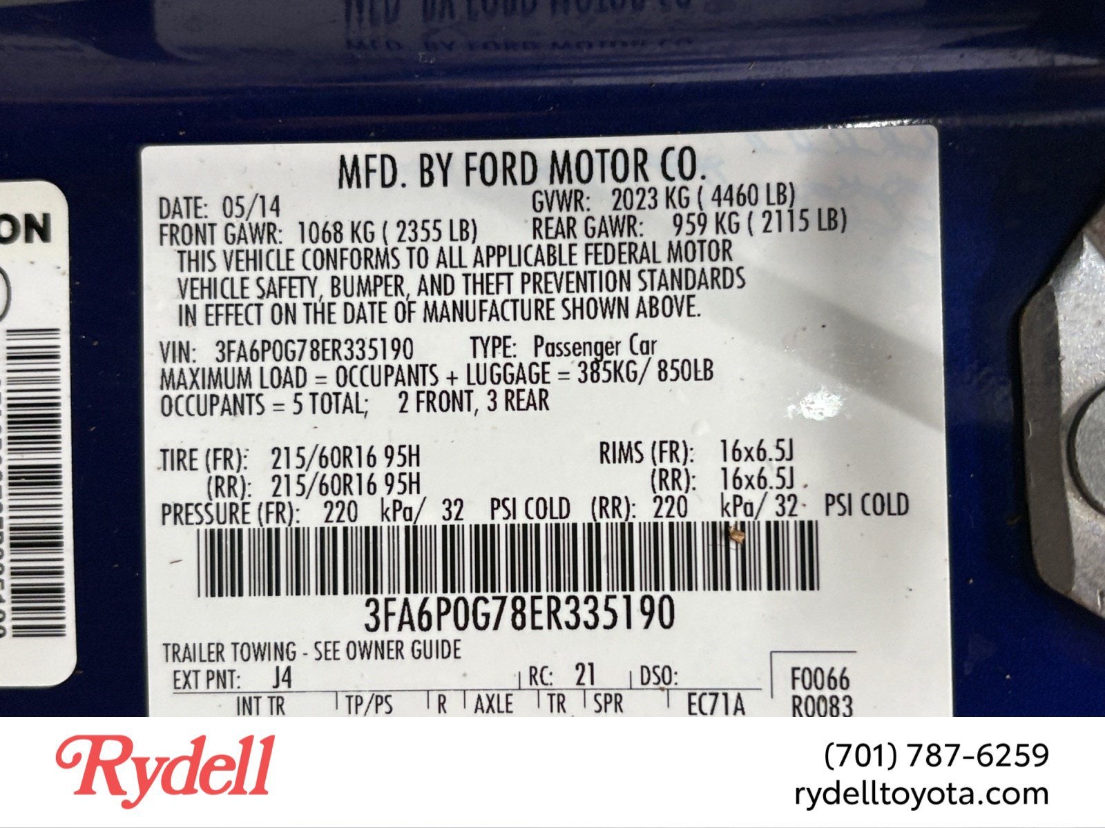 2014 Ford Fusion S