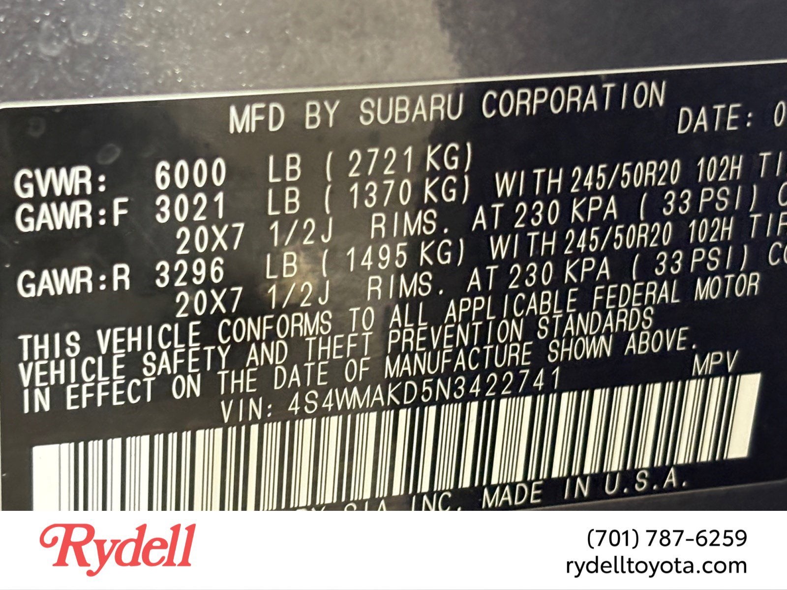 2022 Subaru Ascent Limited