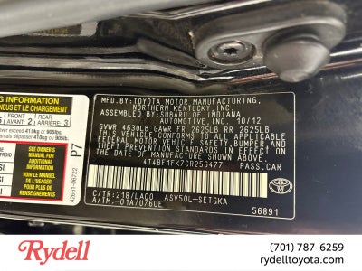 2012 Toyota Camry LE