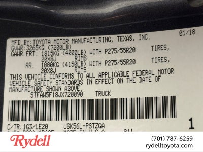 2018 Toyota Tundra 4WD Platinum