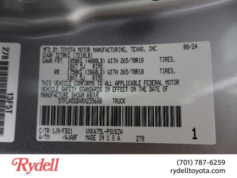 2024 Toyota Tundra 4WD SR5