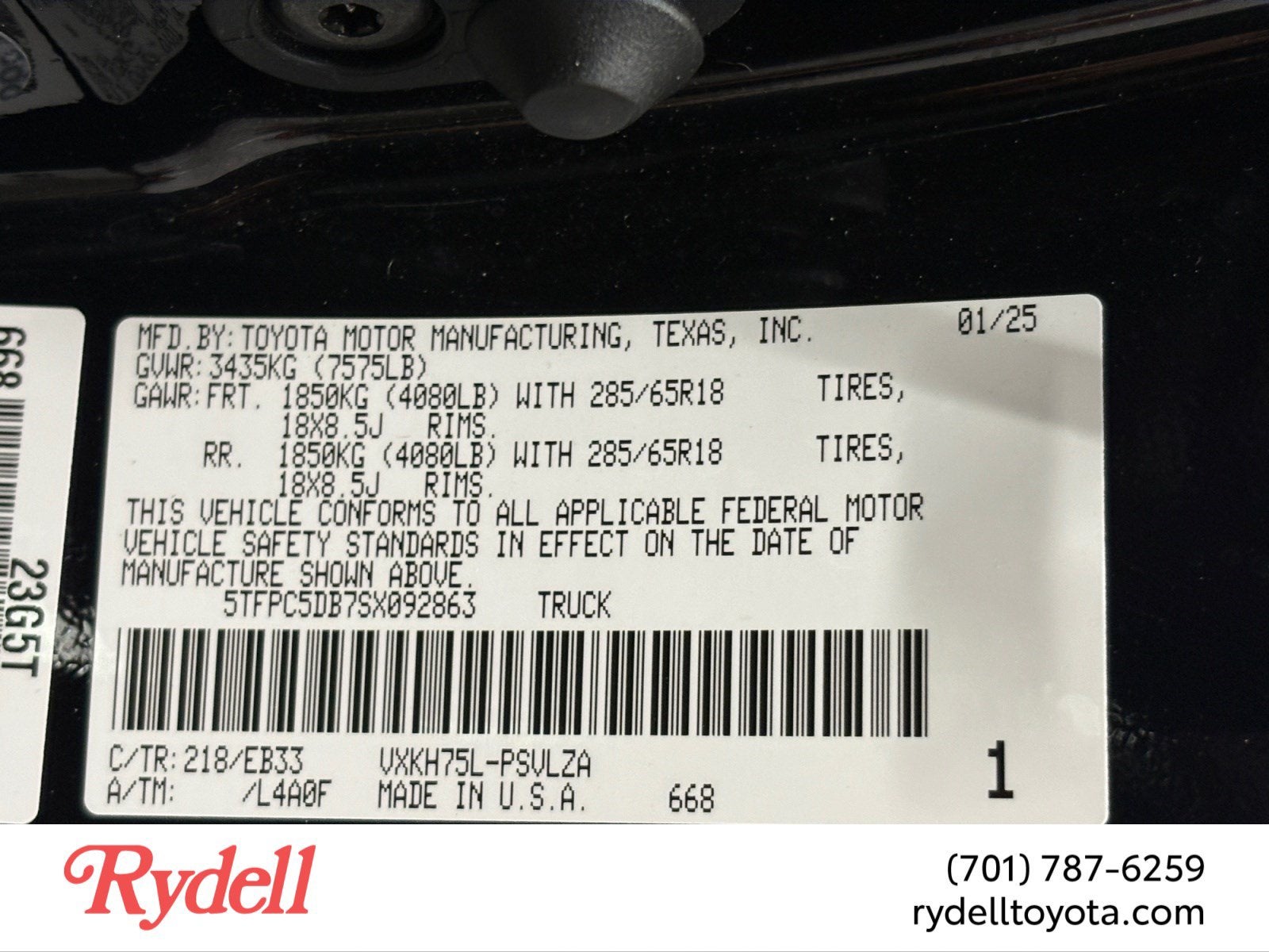 2025 Toyota Tundra 4WD TRD Pro Hybrid