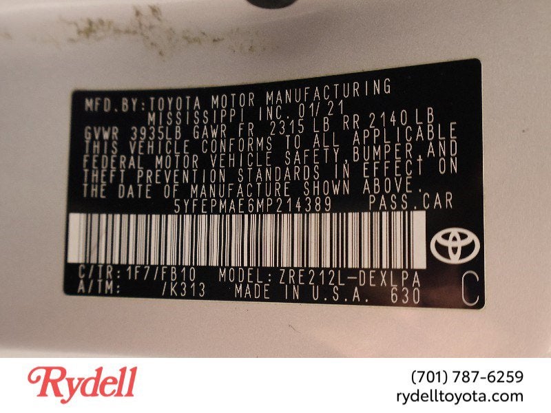 2021 Toyota Corolla LE