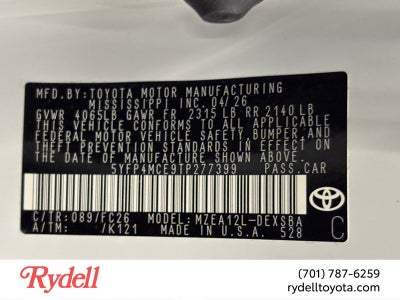 2026 Toyota Corolla SE