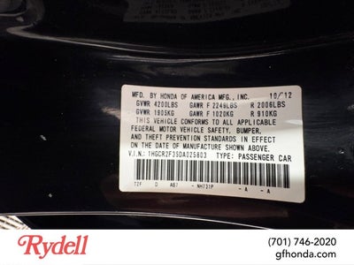 2013 Honda Accord Sdn LX