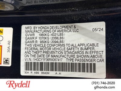 2024 Honda Accord Sedan EX
