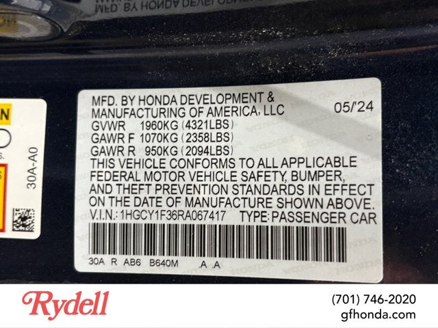 2024 Honda Accord Sedan EX