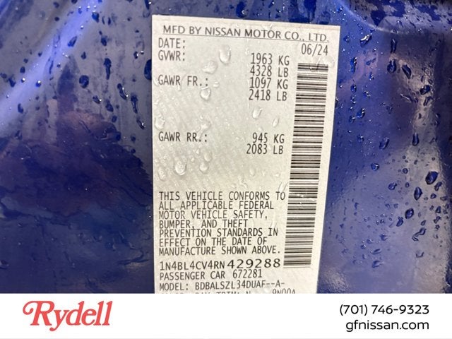 2024 Nissan Altima 2.5 SR