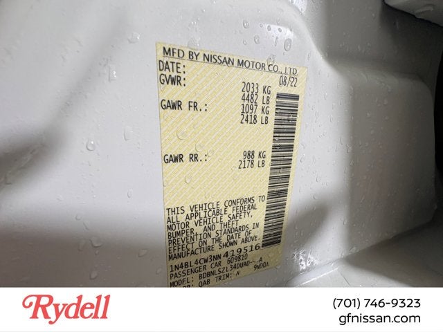 2022 Nissan Altima 2.5 SR