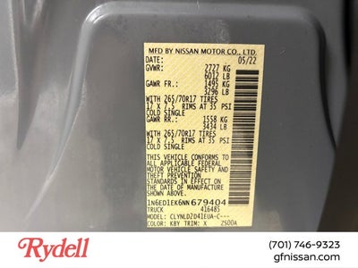 2022 Nissan Frontier PRO-4X