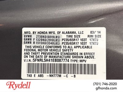 2014 Honda Odyssey EX