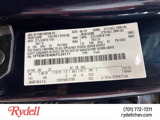 2019 Ford F-150 XLT