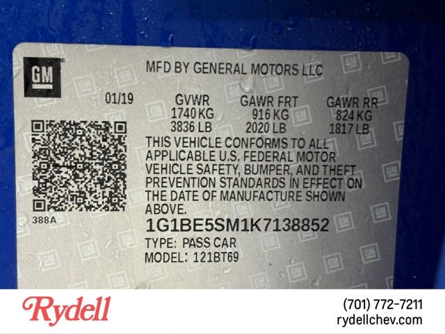 2019 Chevrolet Cruze LT