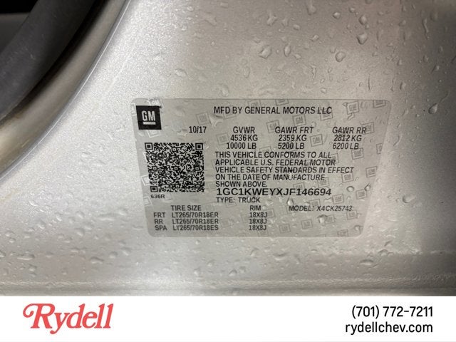 2018 Chevrolet Silverado 2500HD LTZ