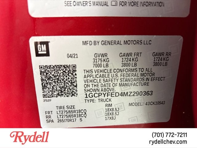 2021 Chevrolet Silverado 1500 LT Trail Boss