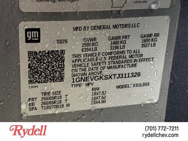 2026 Chevrolet Traverse AWD LT