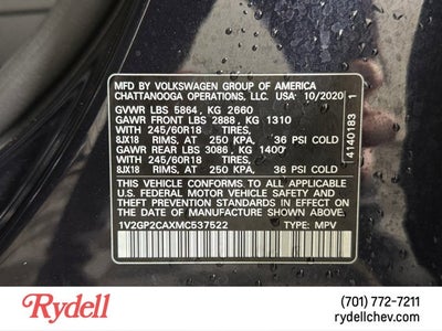 2021 Volkswagen Atlas 2.0T S