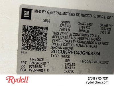 2018 Chevrolet Silverado 1500 LT