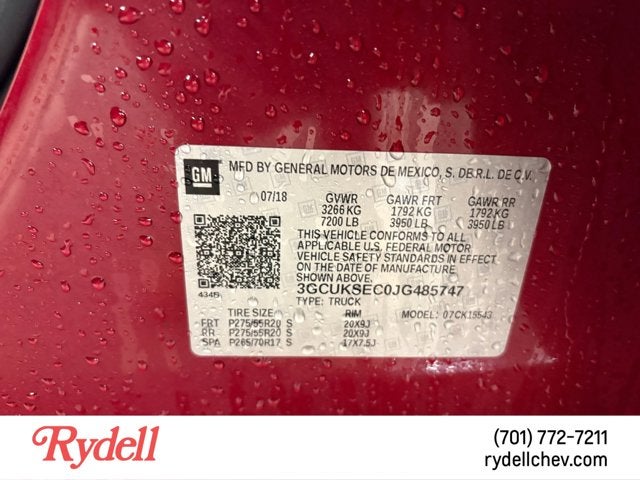 2018 Chevrolet Silverado 1500 LTZ