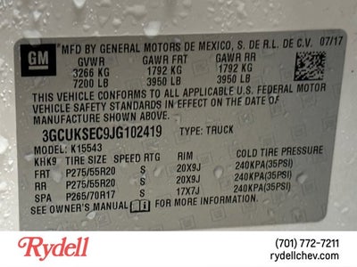 2018 Chevrolet Silverado 1500 LTZ