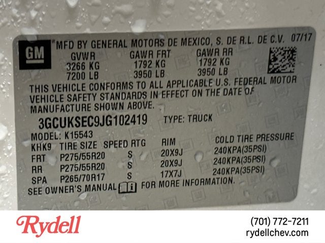 2018 Chevrolet Silverado 1500 LTZ