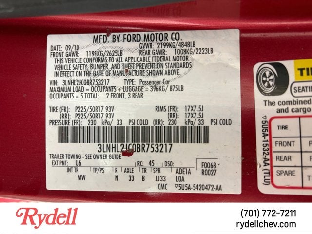 2011 Lincoln MKZ Base