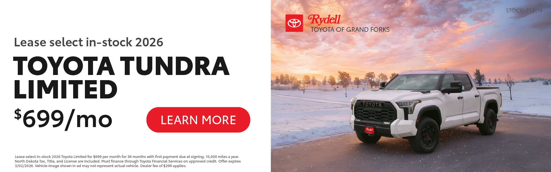 Tundra Limited Lease Feb 26