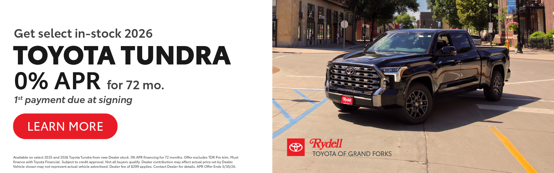 May 2026 Toyota Tundra APR Offer